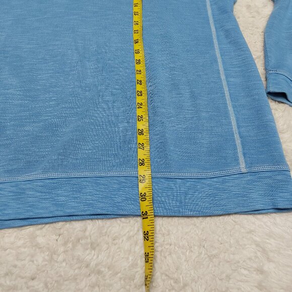Tommy Bahama Mens Blue Relax Sweatshirt Quarter Zip Pullover Marlin Logo - Picture 5 of 11